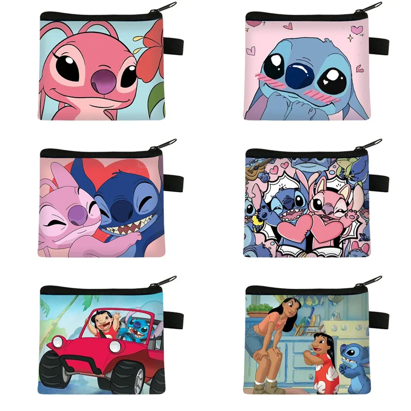 Disney Stitch portamonete stampa cartone animato portafoglio creativo studenti bambini Mini portamonete portamonete ragazzi ragazze regali di compleanno