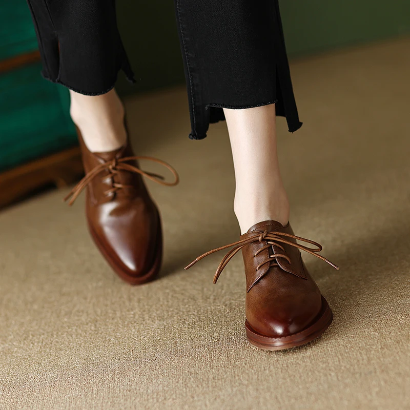 Women Pumps Shoes  Genuine Leather  Fashionable single shoe versatile and Comfortable  A71