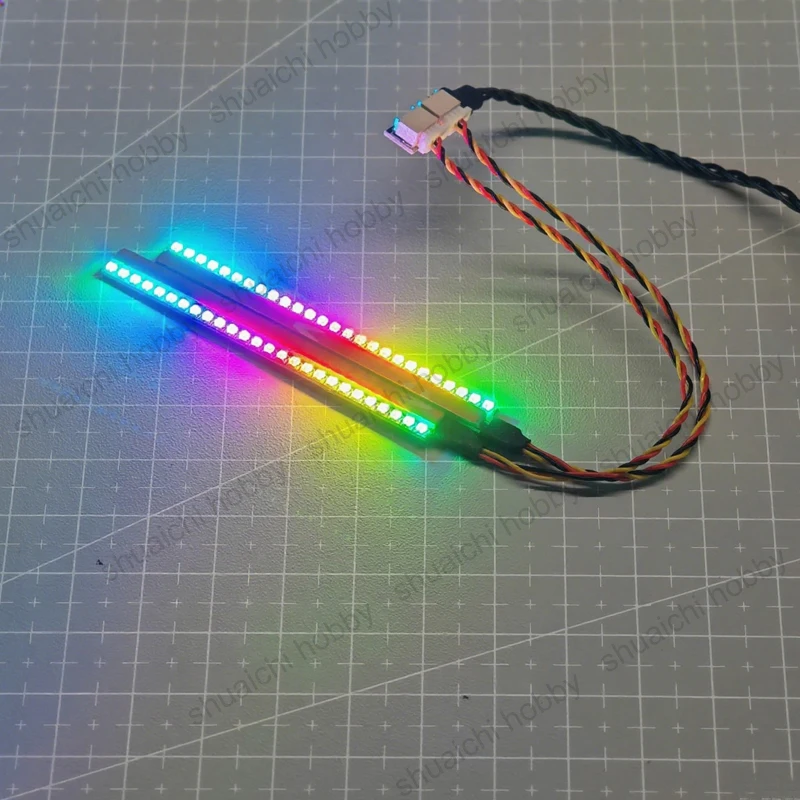 5.0-8.4V RC Model Car Throttle Responsive Light Bar A-Pillar LED Strip with Throttle Level Display DIY Hobby Accessories - view 2