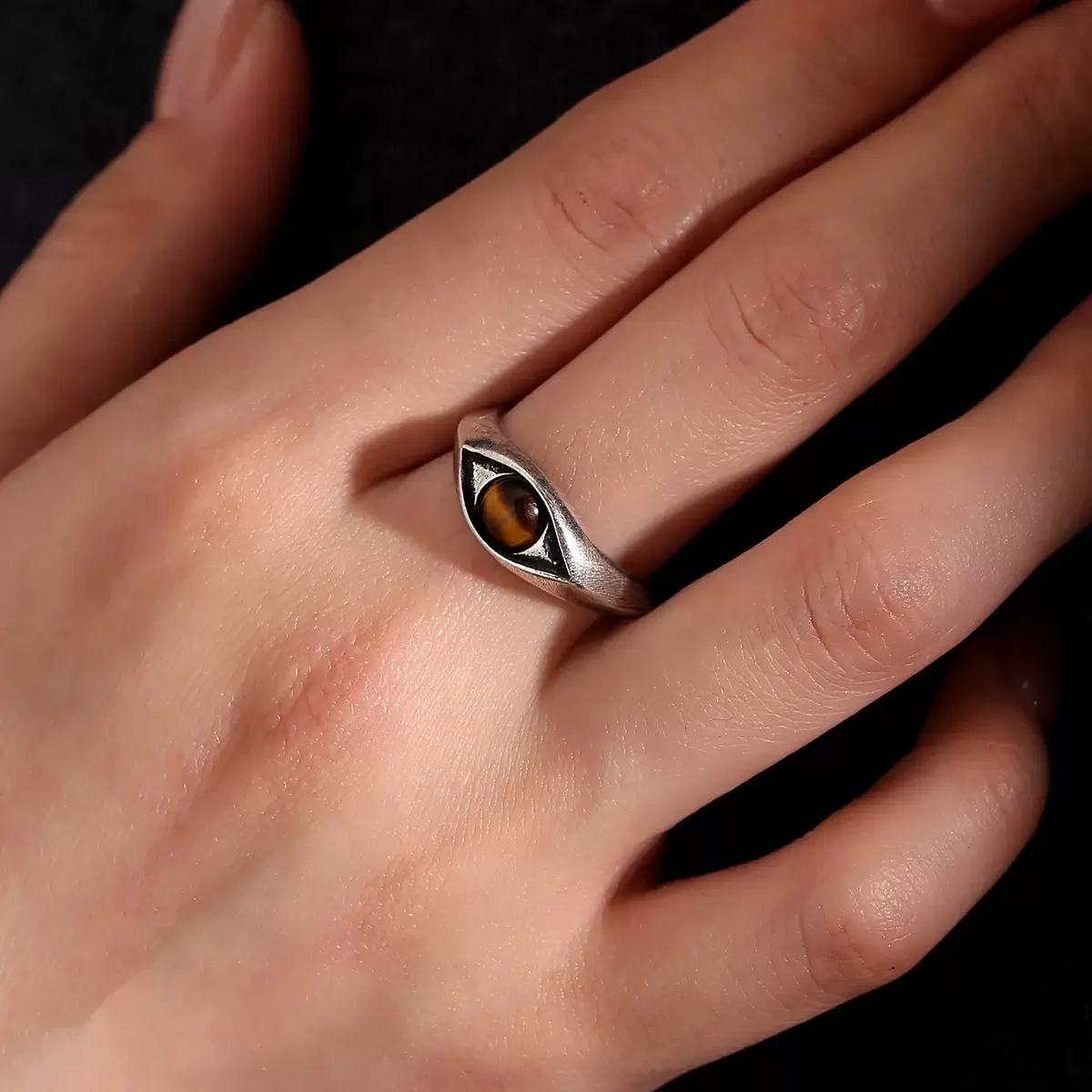 PANJBJ 925 Silve Wing Dragon Punk Ring für Frauen Mädchen Party Geschenk Retro Hiphop Mode Schmuck Dropshipping
