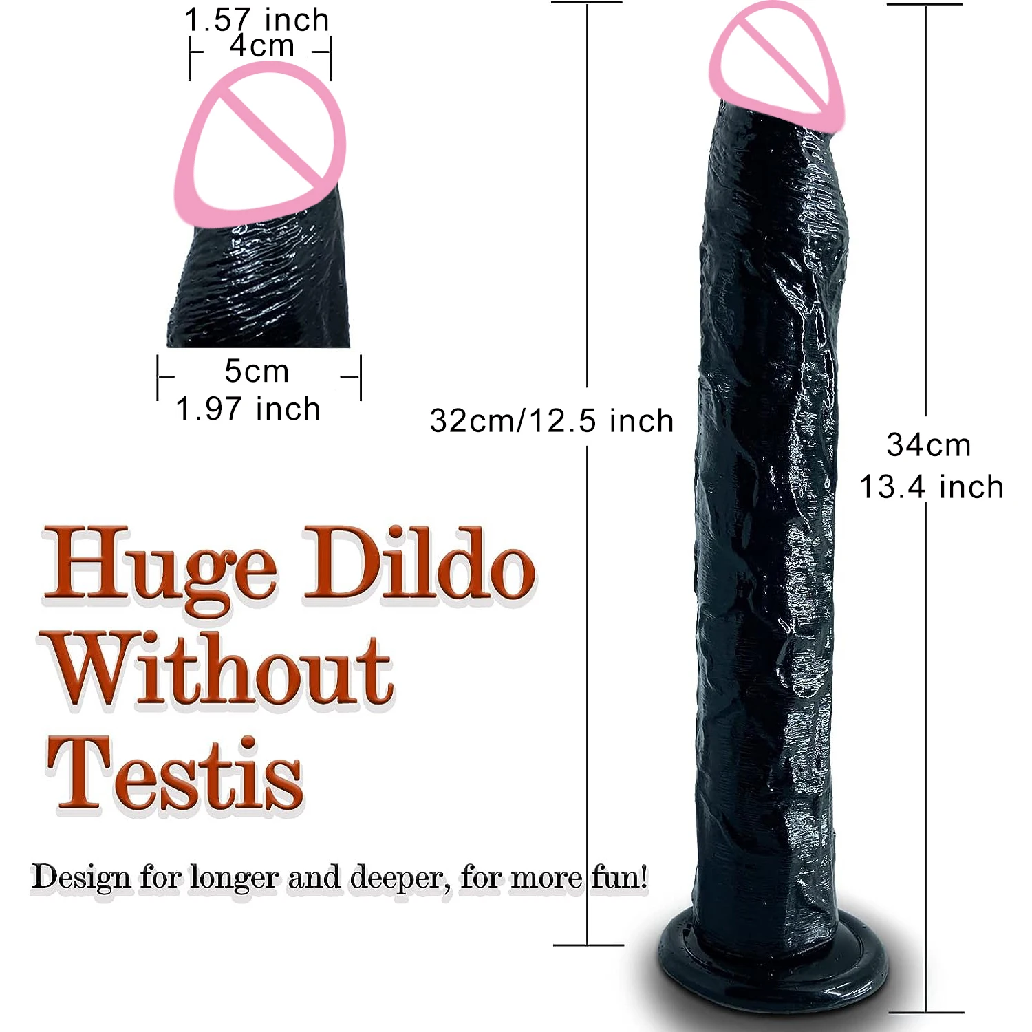 Black Realistic Dildo with Small Glans Long Big Dildo Jelly Penis  Suction Cup Adult Product Sex Toys for Women Men Anal Play