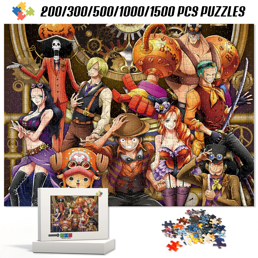 One Piece Cartoon Jigsaw Puzzle Montessori Education Children's Toys Multiple Specifications Optional Personalized Custom Puzzle