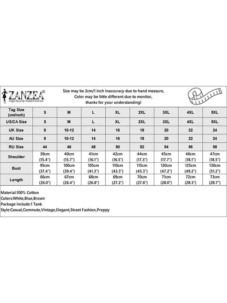 ZANZEA 2024 Summer Solid Cotton Vest Women O-neck Tank Tops Vintage Embroidery Sleeveless Camis Casual Loose Simple Basic Tanks