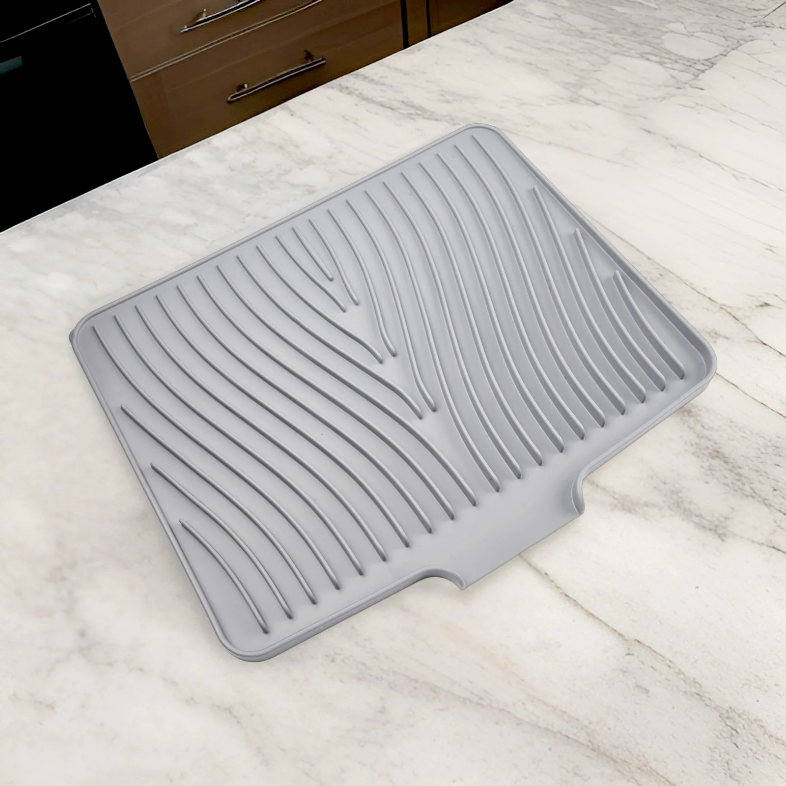 Silicone Dish Drying Mat with Drainage Ridges Perfect Accessory for Keeping Your Sink Area Clean and Organized