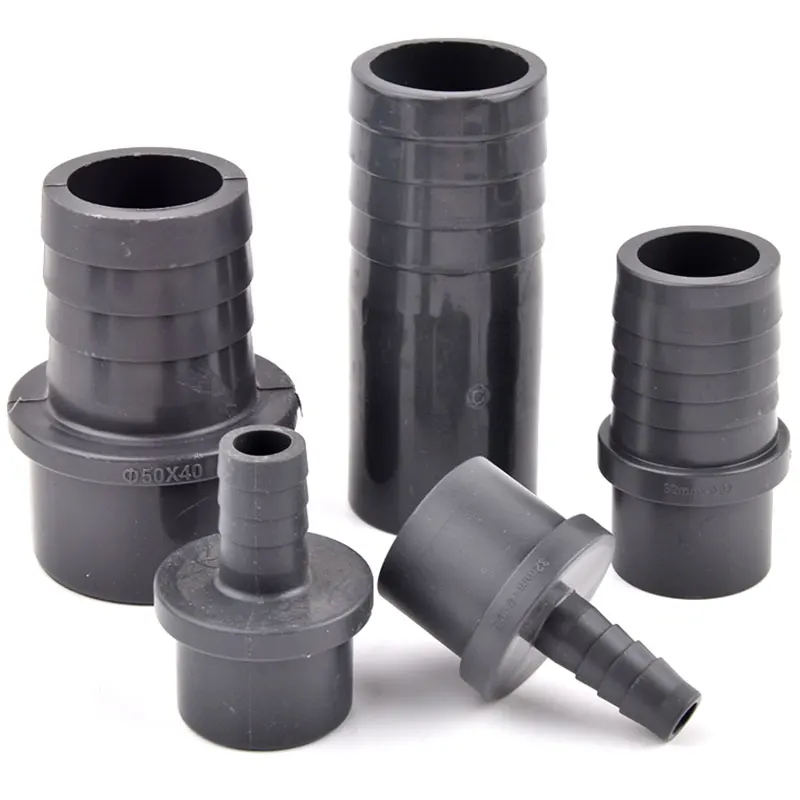 1Pc OD 32/40/50/63-12~60mm Big Size UPVC Pagoda Connector Garden Irrigation Pipe Soft Hose Joint Aquarium Fish Tank Hose Adapter