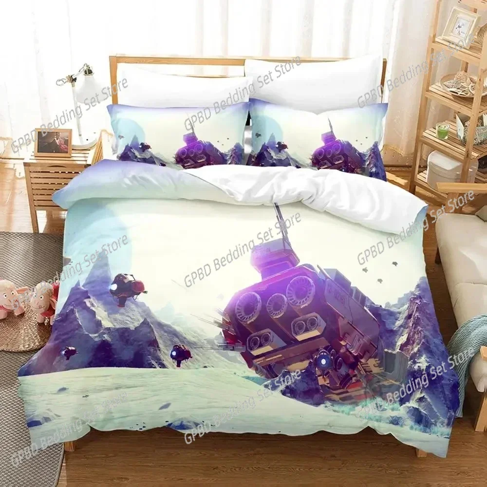 

New 3D Print Game No Mans Sky Comfortable Duvet Quilt Cover Pillowcase Bedding Set Children Bedroom Decoration Home Textile
