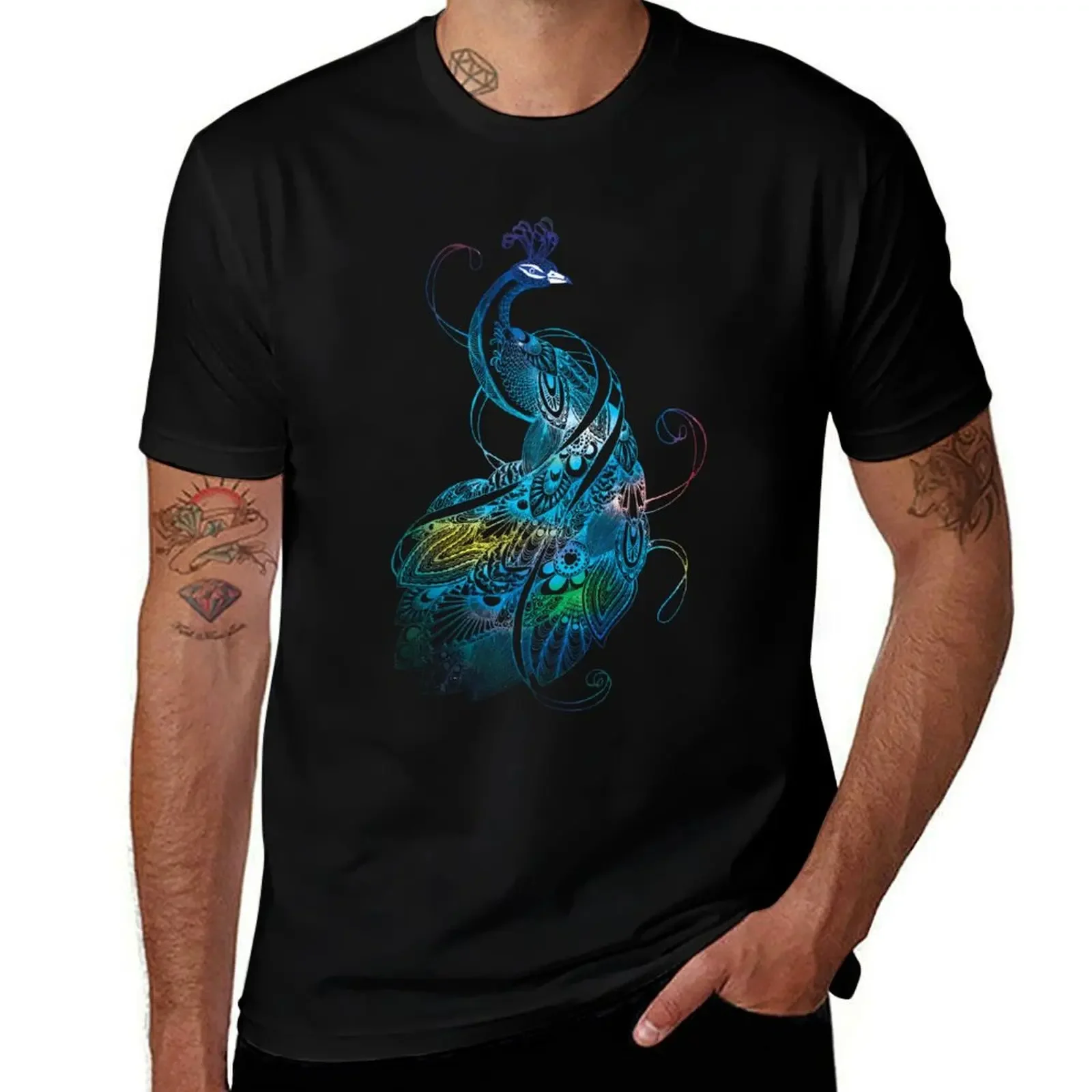 Mandala Peacock Pattern — Type B T-Shirt designer shirts essential t shirt tshirts for men