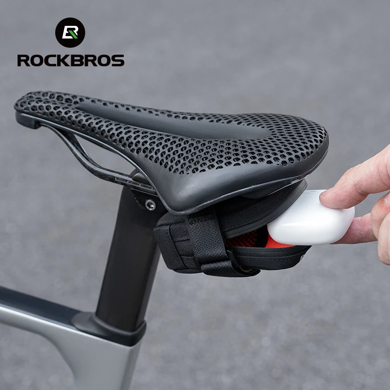 ROCKBROS 自転車サドルバッグ軽量コンパクトサイズ 0.35L 容量ポータブルハンドバッグ多機能サイクリングバッグ自転車アクセサリー