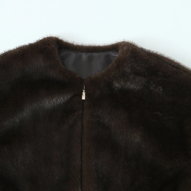 Herfst Winter O-hals Lange Mouw Rits Decoratie Pilot Jassen Jas Vrouwen Kunstbont Effect Warme Tops Vrouwelijke Vrijetijdskleding