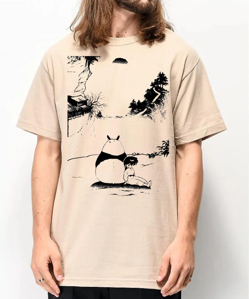 Ranma 12 T-shirt Vintage Loose Oversized Unisex Print T-shirts Men Women Clothing Summer Short soft Y2k Short Sleeves Classic