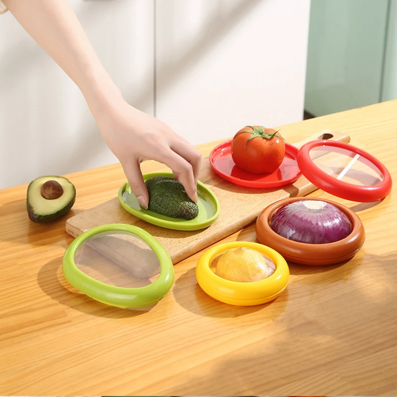 Reusable Food Saver Box Silicone Film Food Box Sealed Mini Refrigerator for Storage Vegetable Avocado Lemon Storage Kitchen Tool