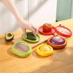 Reusable Food Saver Box Silicone Film Food Box Sealed Mini Refrigerator for Storage Vegetable Avocado Lemon Storage Kitchen Tool
