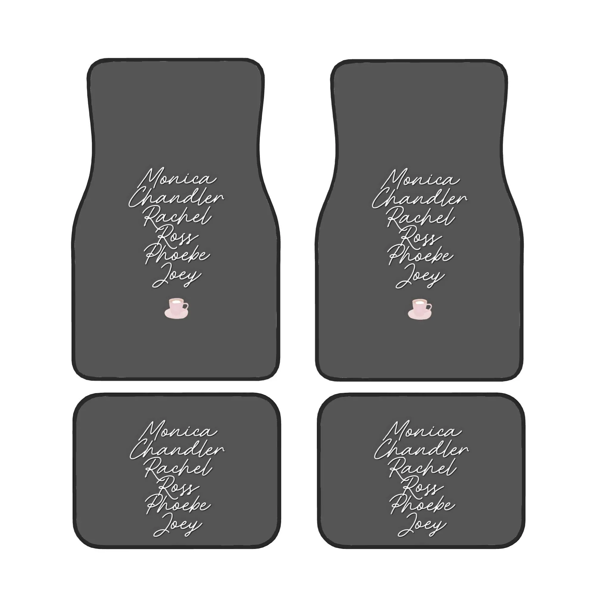 

Набор из 4 ковриков с культовыми персонажами из сериала «Друзья»: Рэйчел/Росс/Джоуи/Чандлер/Фиби, декор для интерьера