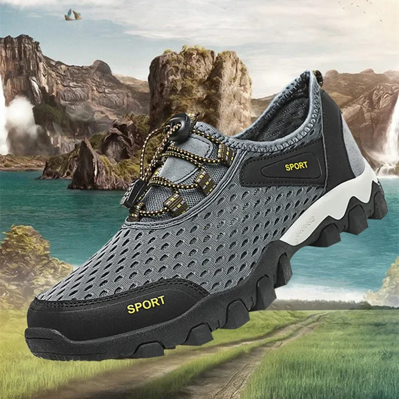 

Comfortable Outdoor Non Slip Quick Dry Mountain Hiking Shoes For Men Wear-resistant Breathable Climbing Trekking Sports Sneaker