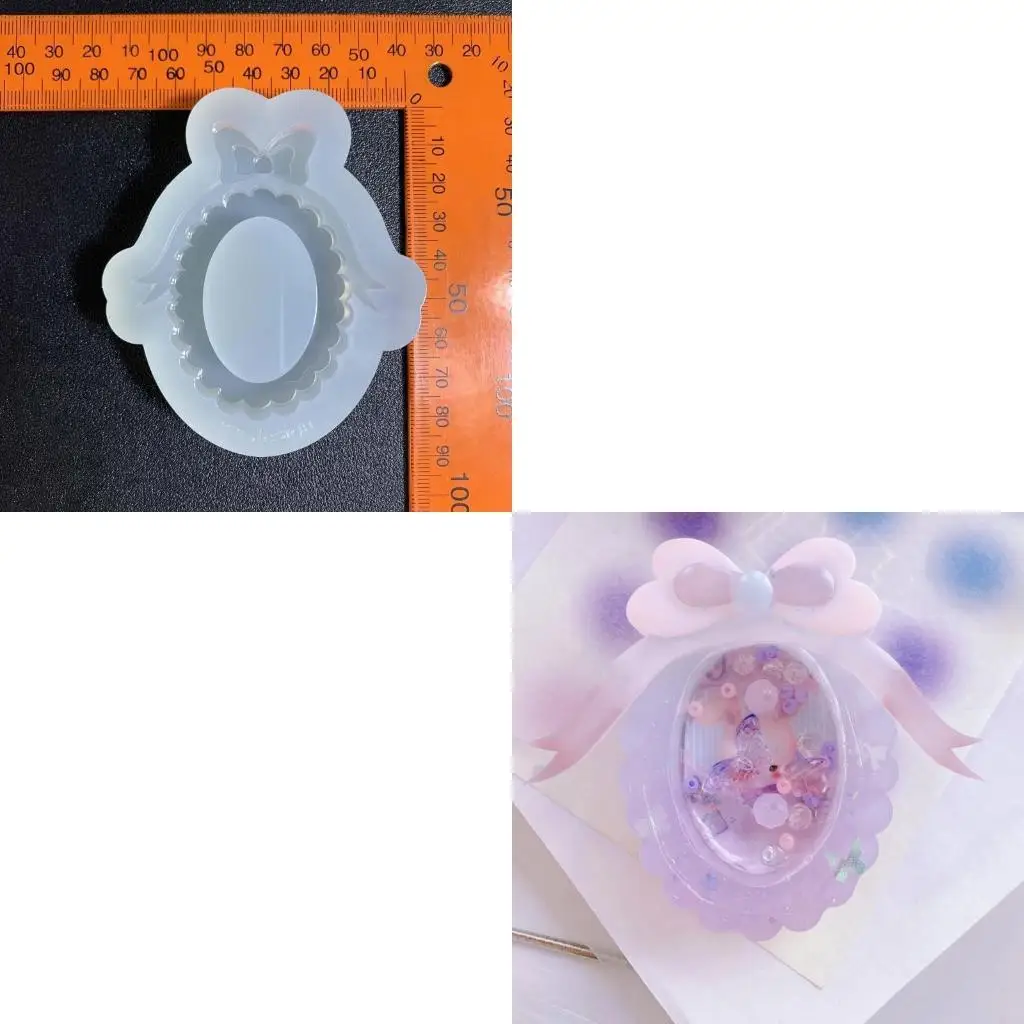 

Глянцевые силиконовые формы для украшения бантом Love-овальный орнамент форма для брелка DIY кулон ювелирные изделия форма для