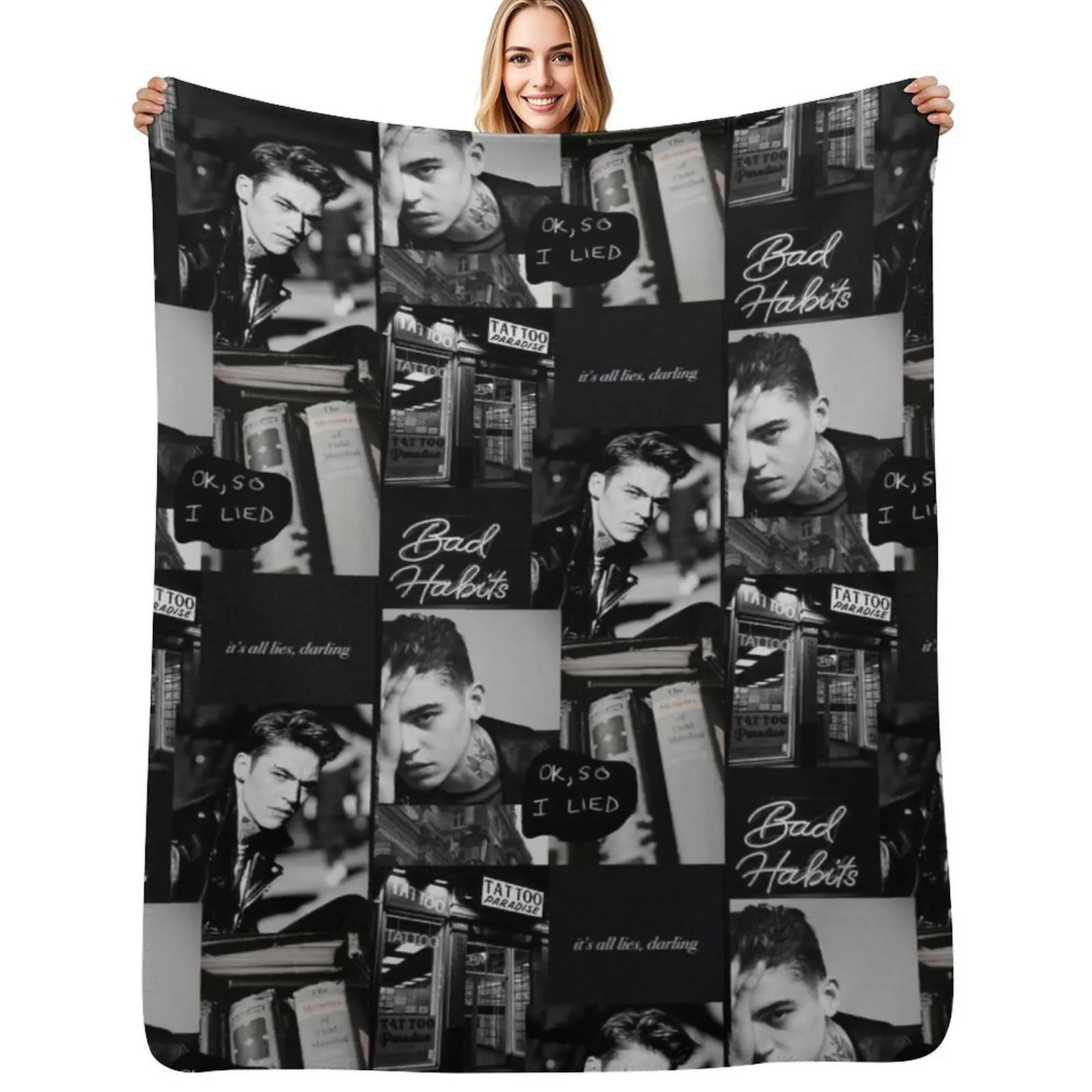 

Hardin Scott/Hero Fiennes-Tiffin Bad Habits /After Throw Blanket Lightweight Warm Blanket for Indoor Outdoor Use