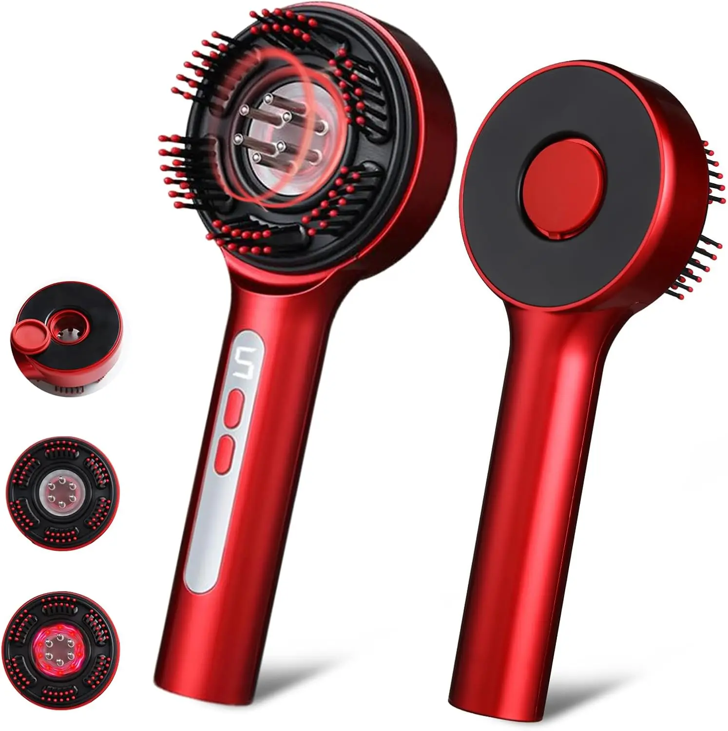 

3-in-1 Electric Scalp Massage Comb, Hair Oil Applicator, Five-Level Head Scratching, Soothing and Relaxing to Prevent Hair Loss,