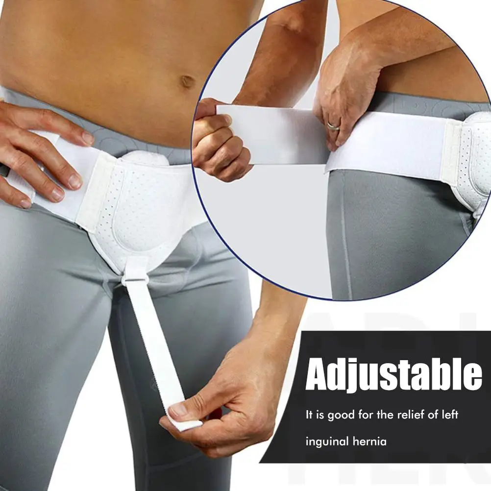 Hernia Belts Groin Hernia Support for Men Woman One Side Sports Hernia Adjustable Waist Strap with Removable Compression Pads