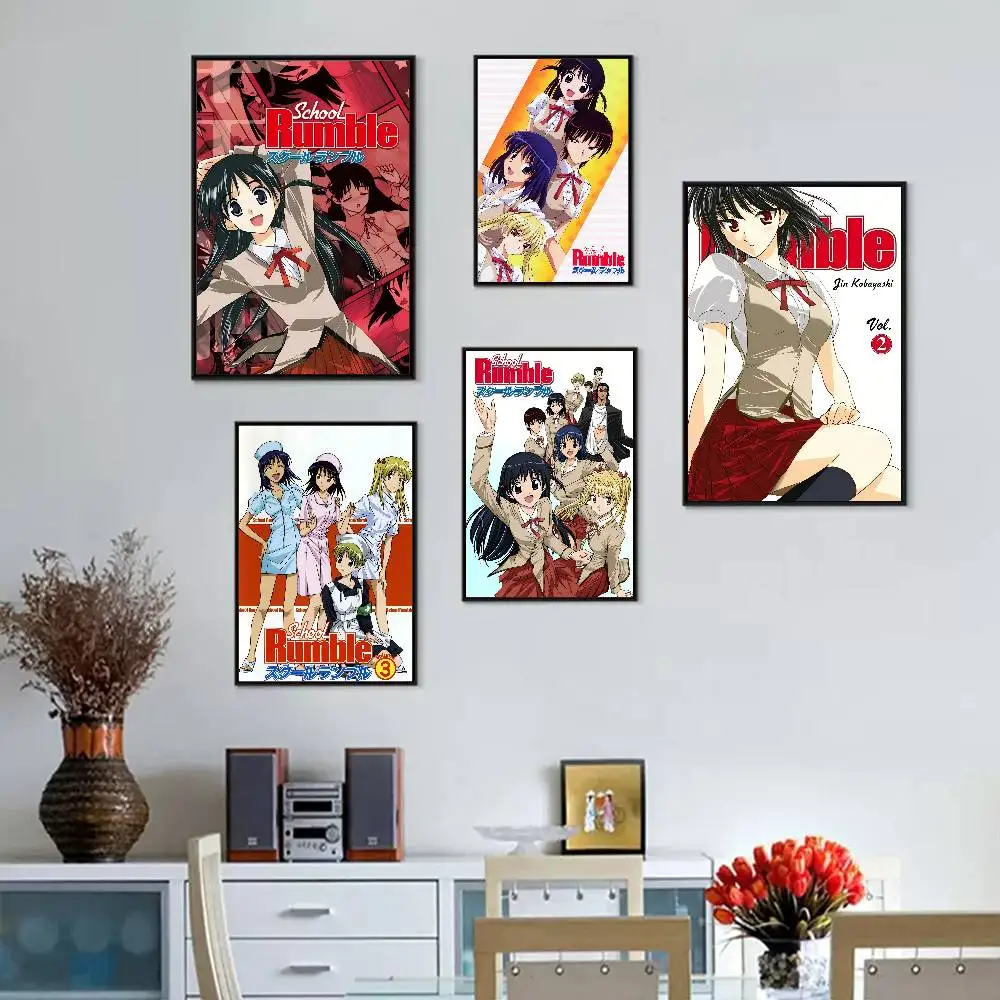 School Rumble Anime Self-adhesive Art Poster Whitepaper Prin