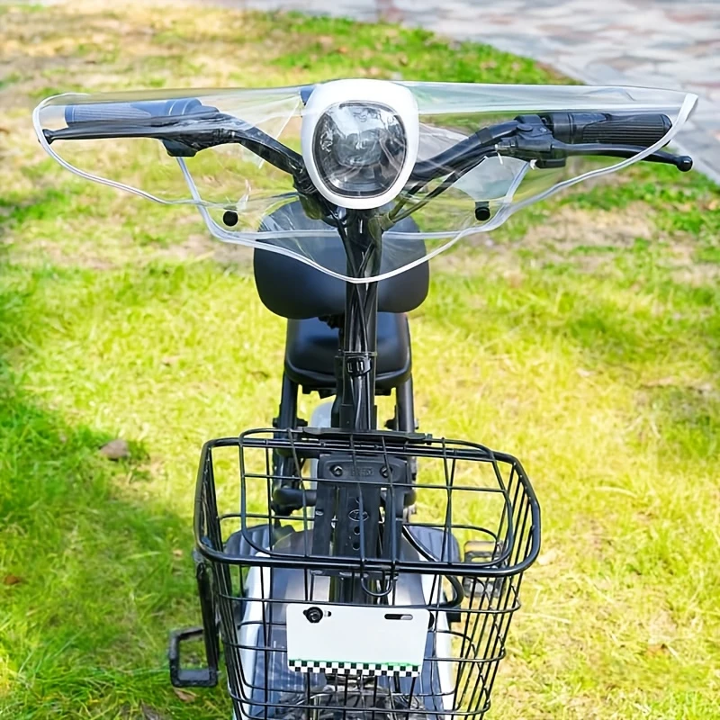 1 Stück Elektrofahrzeug-Frontregenschutz, Universeller Armaturenbrett- und Lenkerüberzug, Outdoor-Fahrzubehör-Abdeckung – Detail 2