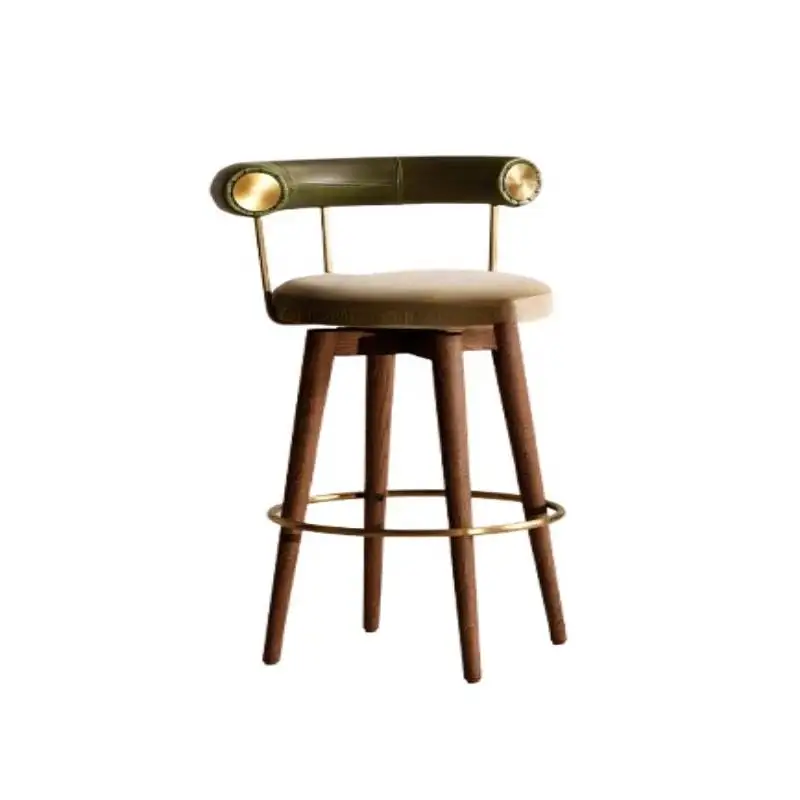 Vintage Minimalist Bar Chair Rustic Wood Ergonomic Modern Bar Chair Cafes Barstool Foldable Sillas Para Eventos Furniture