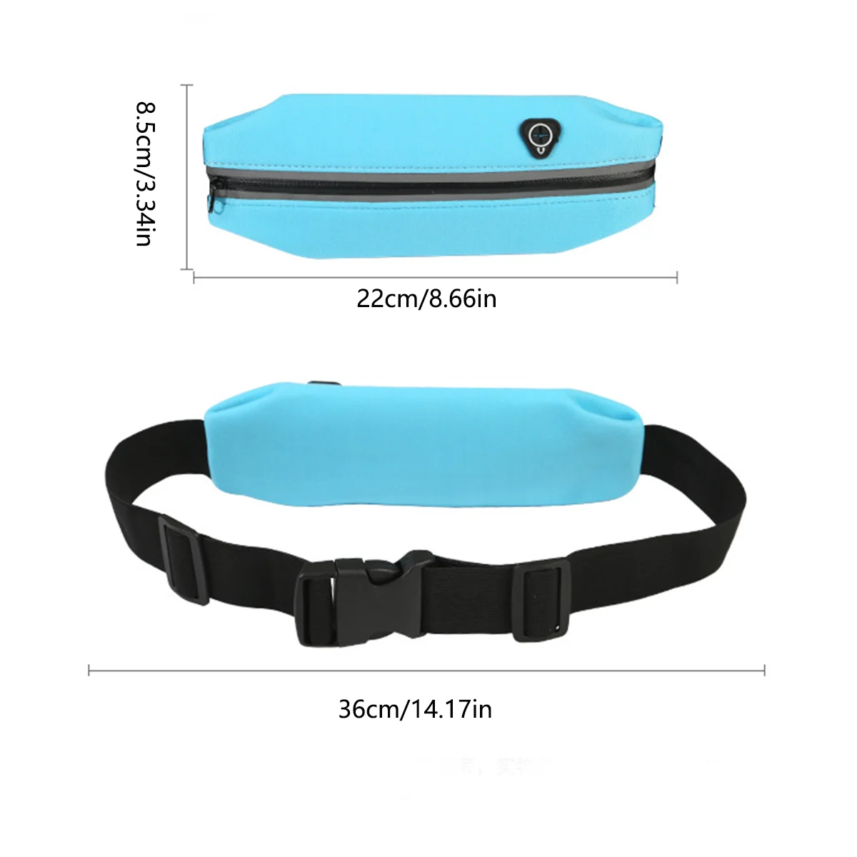 Close fitting invisible running phone waist bag, outdoor fitness storage bag, sports waist bag belt, diving material phone bag/o