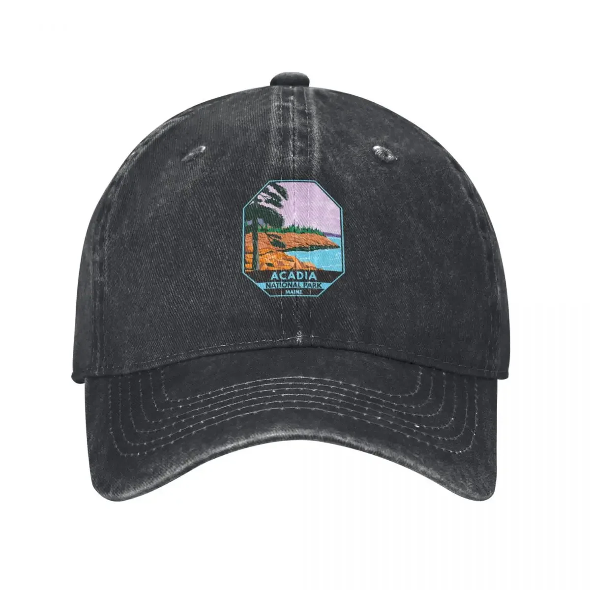 

Acadia National Park Maine Bar Harbor Emblem Baseball Cap Sun Cap funny hat Women's Beach Visor Men's