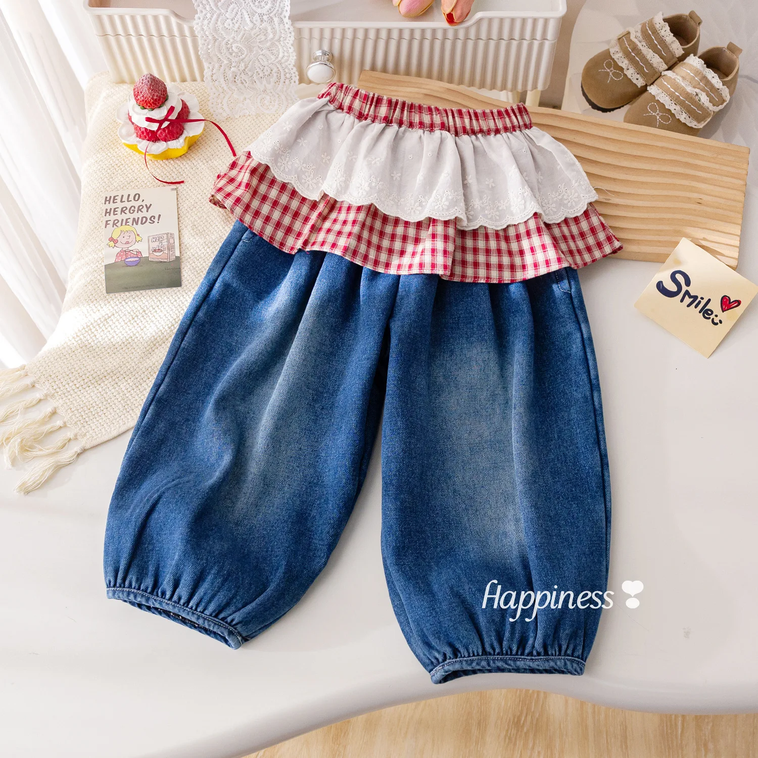 

Girls Denim Pants Autumn Winter 2025 Children Thick Velvet Trousers For Baby Girl Clothes Kids Fashion Jeans Outfits Leggings 6Y