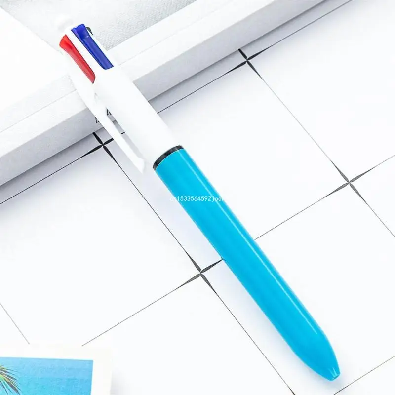 4 Colors Shuttle Pens Multicoloured Pens Retractable Ballpoint Pen for School Dropship