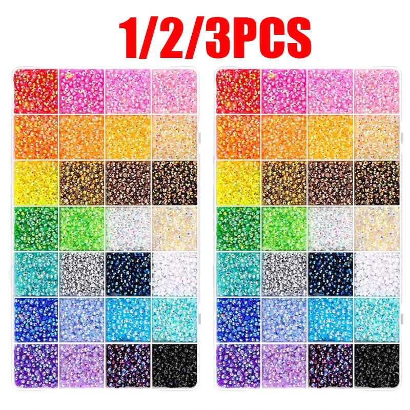 

1/2/3 шт. 30000 шт. 28-секционная коробка для бисера, материалы для рукоделия, изготовления украшений, браслетов, серег, аксессуары для украшений Канди, декор для дома