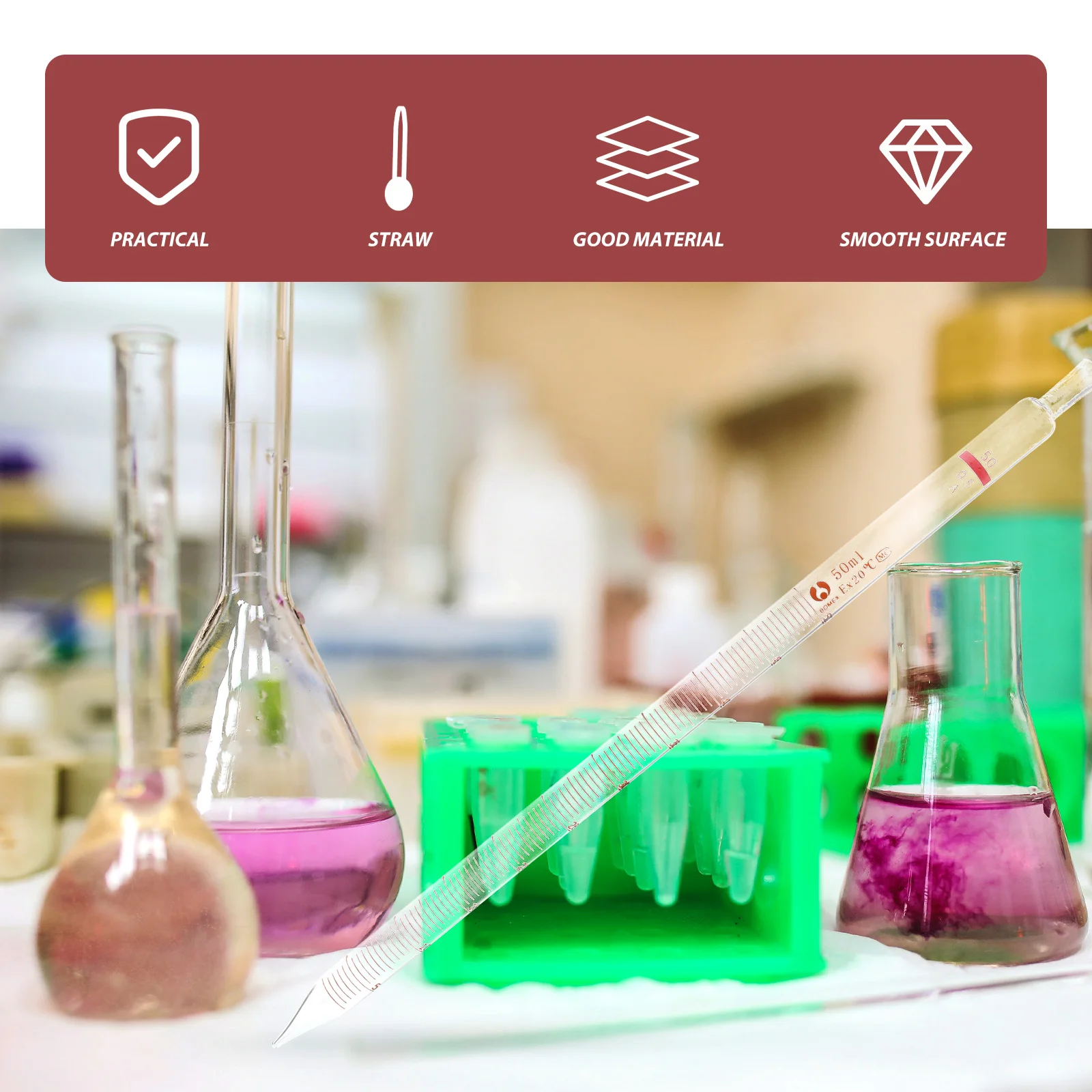 Imagem -02 - Pipeta Calibrada Transparente de Medição de Vidro Graduado Conta-gotas de Transferência para Fluido de Óleo Essencial Líquido e Pipetas Líquidas