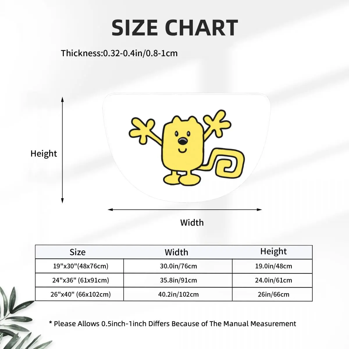 Wow Wow Wubbzy Soft Flannel Half Round Doormat Non Slip Bathroom Mat Absorbent Floor Carpet for Living Room