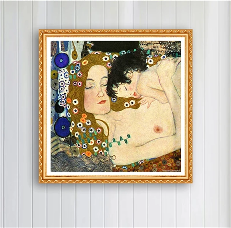 Gustav KLIMT 5d Diamond Painting mother's love Pattern full diamond Embroidery,Cross Stitch kits for Christmas decor stickers