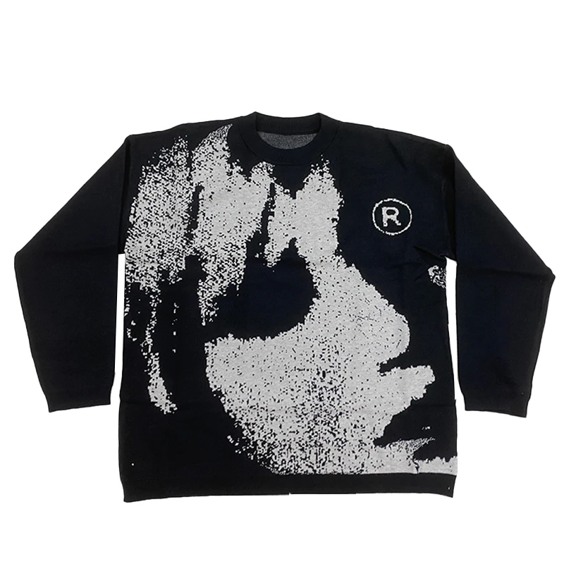 Nuevo Jersey de punto Jacquard de estilo oscuro y personalizado de moda Retro y2k