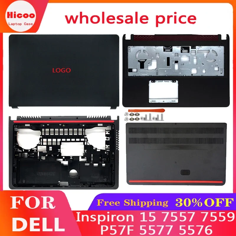 New Case For Laptop For DEll Inspiron 15 7557 7559 P57F 5577 5576 LCD Top Back Cover/Palmrest/Bottom Base Case/Door Cover/Hinges