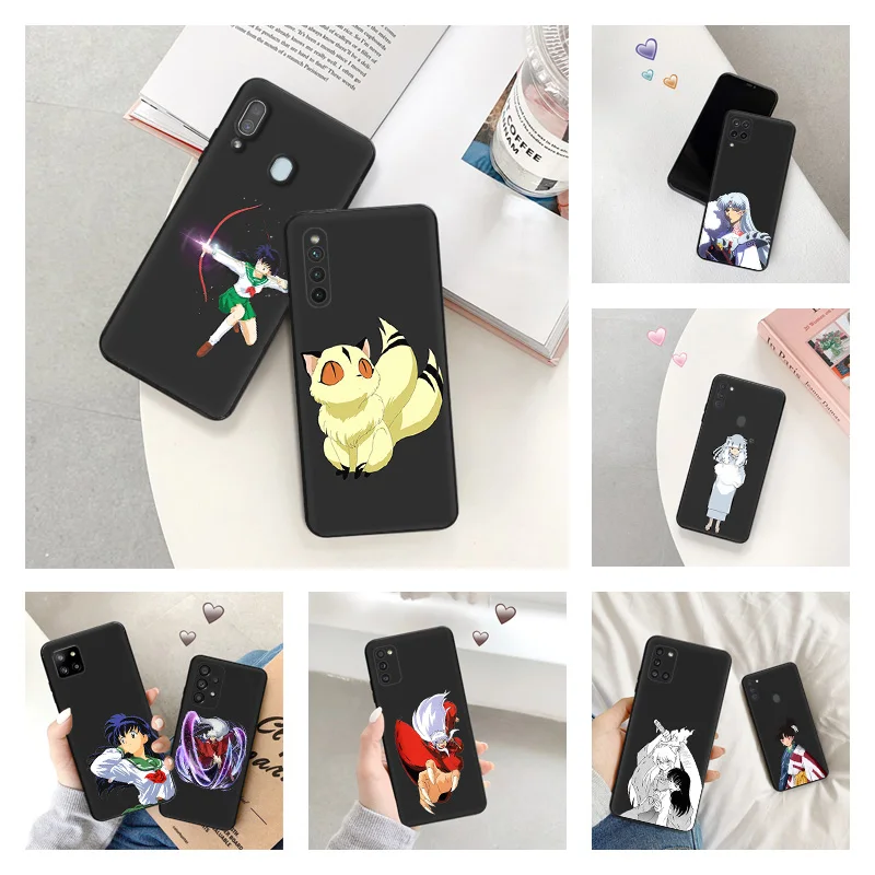 Phone Case for Samsung a24 a20e a21s a22 a23 a25 a11 a12 a13 a14 a15 a10 a30 Inuyasha Cute Sesshoumaru Soft Black Silicone Cover