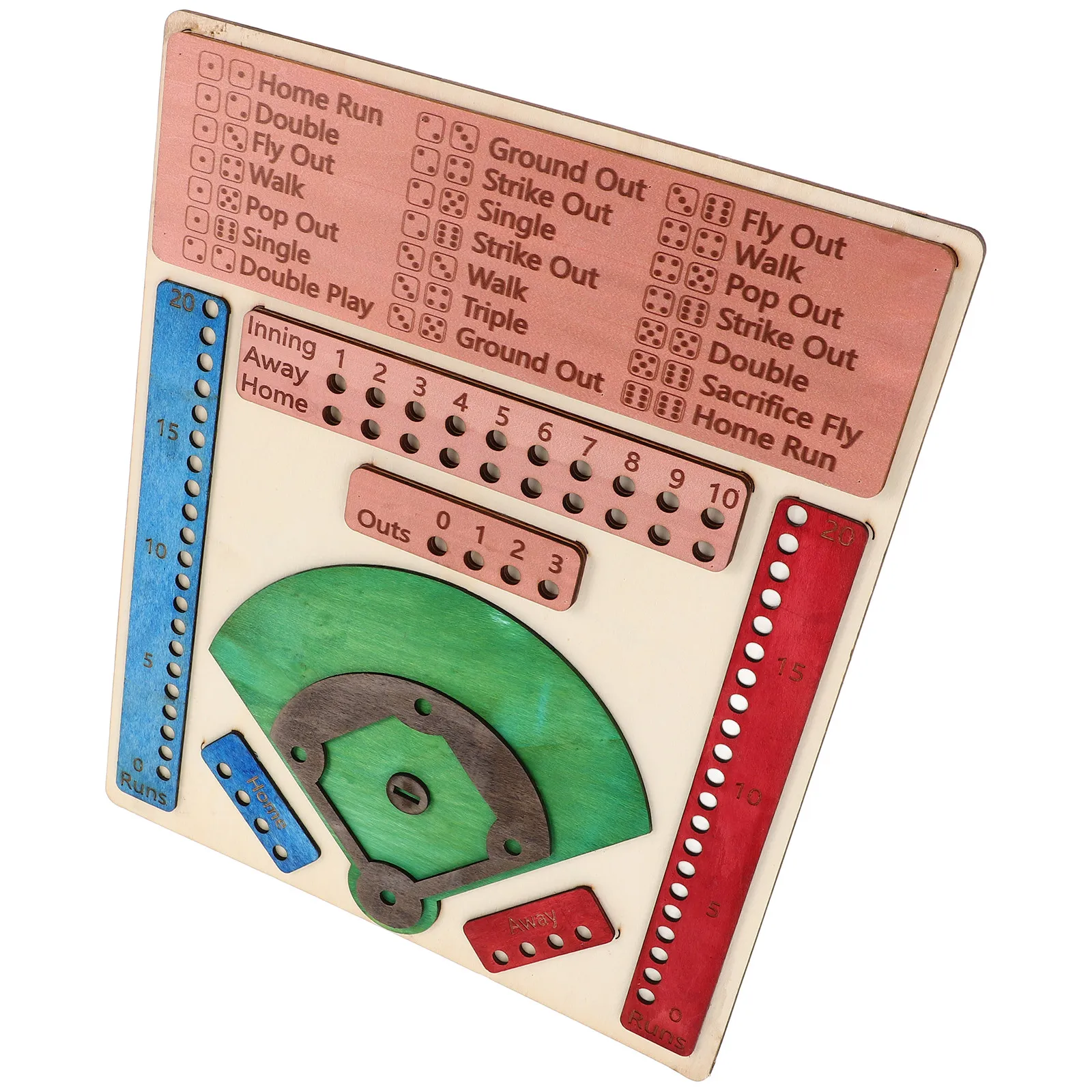 Desktop Baseball Board Game Wooden Material Party Festival Holiday Gathering Fun Competitive Family Entertainment Portable