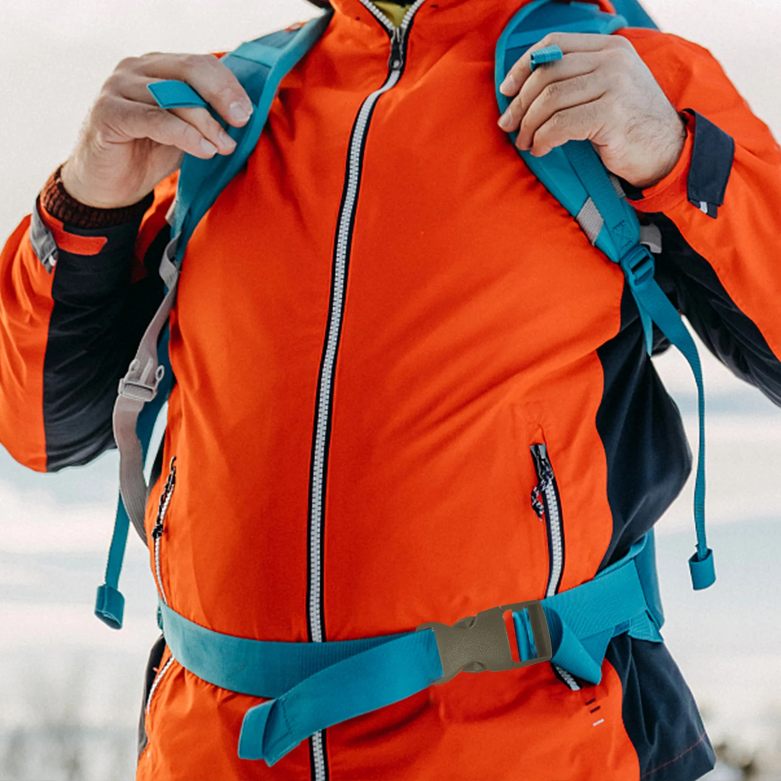 

4pcs Plastic Backpack Buckle Side Release Quick Slide Clip Replacement Durable Multi-Function Outdoor Hiking Strap Connector