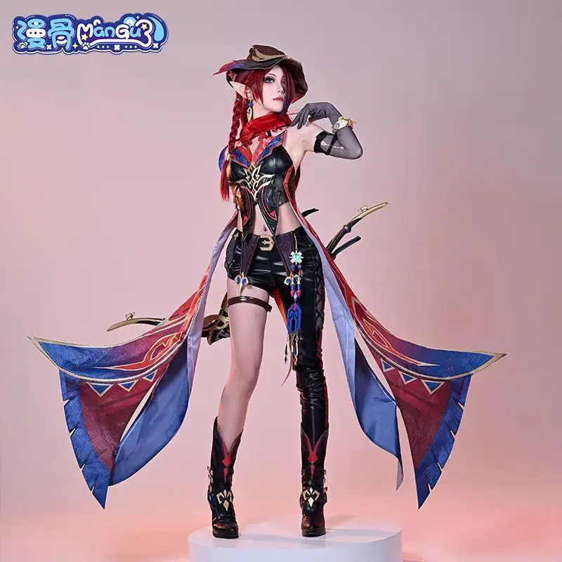 

Новый костюм для косплея Часки из игры Genshin Impact 2026 года, модная милая униформа, полный комплект для Хэллоуина и ролевых игр