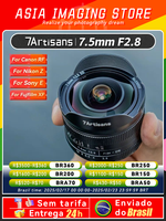 【 Do Brasil 】SALE 7Artisans 7.5mm F2.8 II Mirrorless Camera Lens for Sony Canon EF-M Fujifilm  Nikon Z 7 Artisans 7.5 2.8