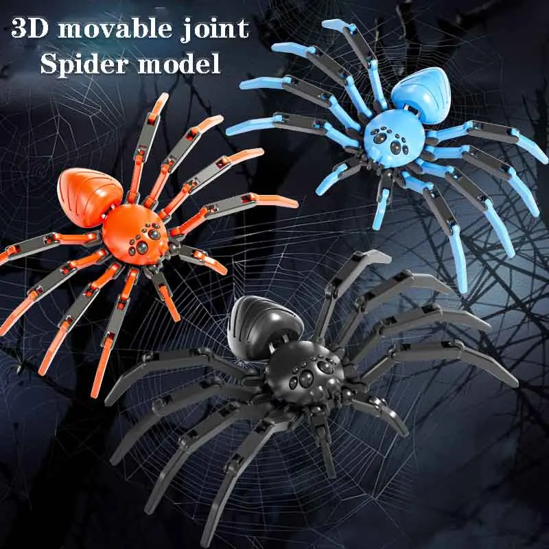 

3D Printed Articulated spider Simulation Toy Movable Joints DIY Assembly Creative Model Desktop Decoration Ornaments Gift