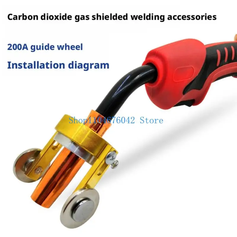 652F Wire Guide Wheel Assembly for Welding Torch Repair, Adjustable Metal Part for CO2 Wire Feed Guidance