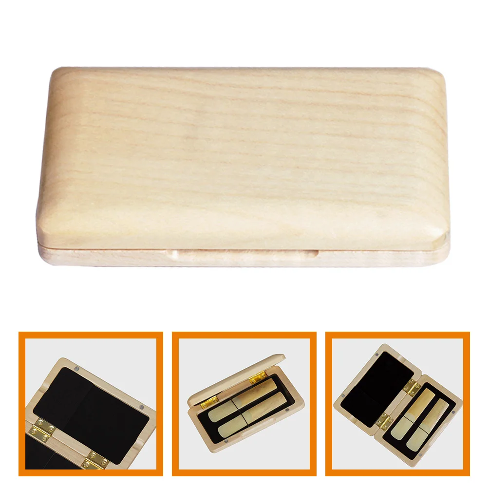 

Solid Wood Box Brown Durable Portable Storage Oboe Reed Box Container Organizer for Oboe Saxophone Accessories