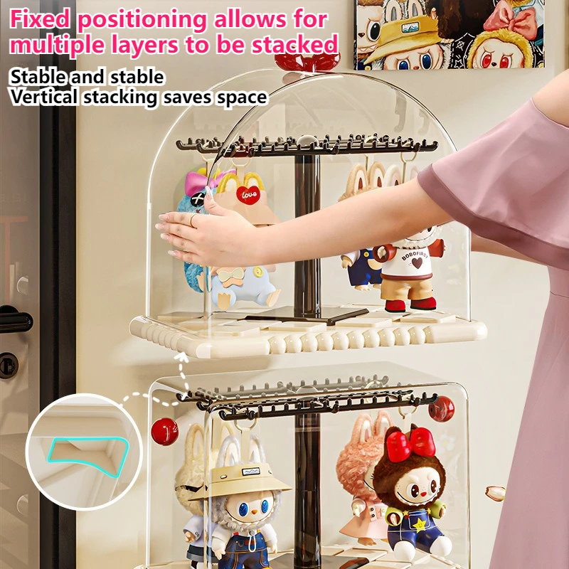 صندوق عرض أعمى غامض حامل أكريليك شفاف مقاوم للغبار حقيبة للتخزين لشخصيات البناء منظم خزانة العرض