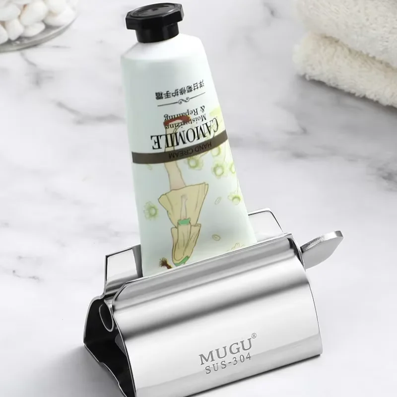 1pc Home Toothpaste Squeezer Stainless Steel Toothpaste Dispenser Simple and Practical Puts an end to Waste Bathroom Accessories