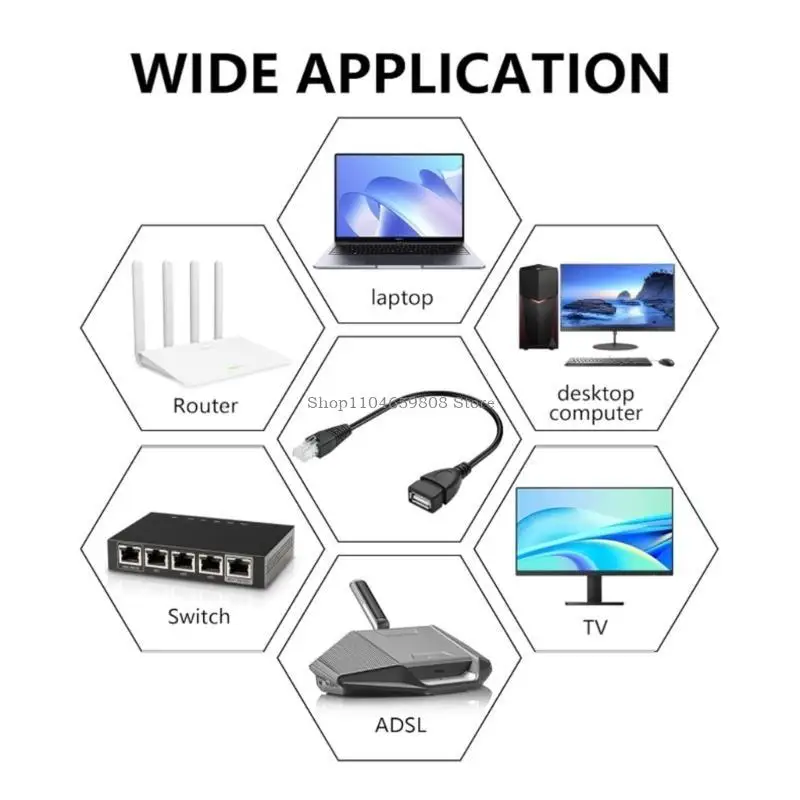 Compactly USB Female To RJ45 Male Adapter USB to RJ45 Cable Universal Compatibility for Window Linux System Devices