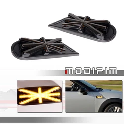 Lente affumicata Union Jack Modello Sequenziale Ambra LED Auto Lato Anteriore Indicatori di direzione Luci Per MINI Cooper R55 R56 R57 R58 R59