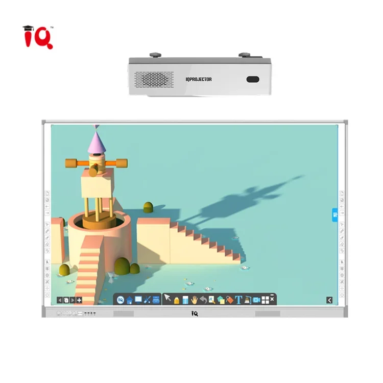 interactive whiteboard contains ops & micro-phone & speaker & control system