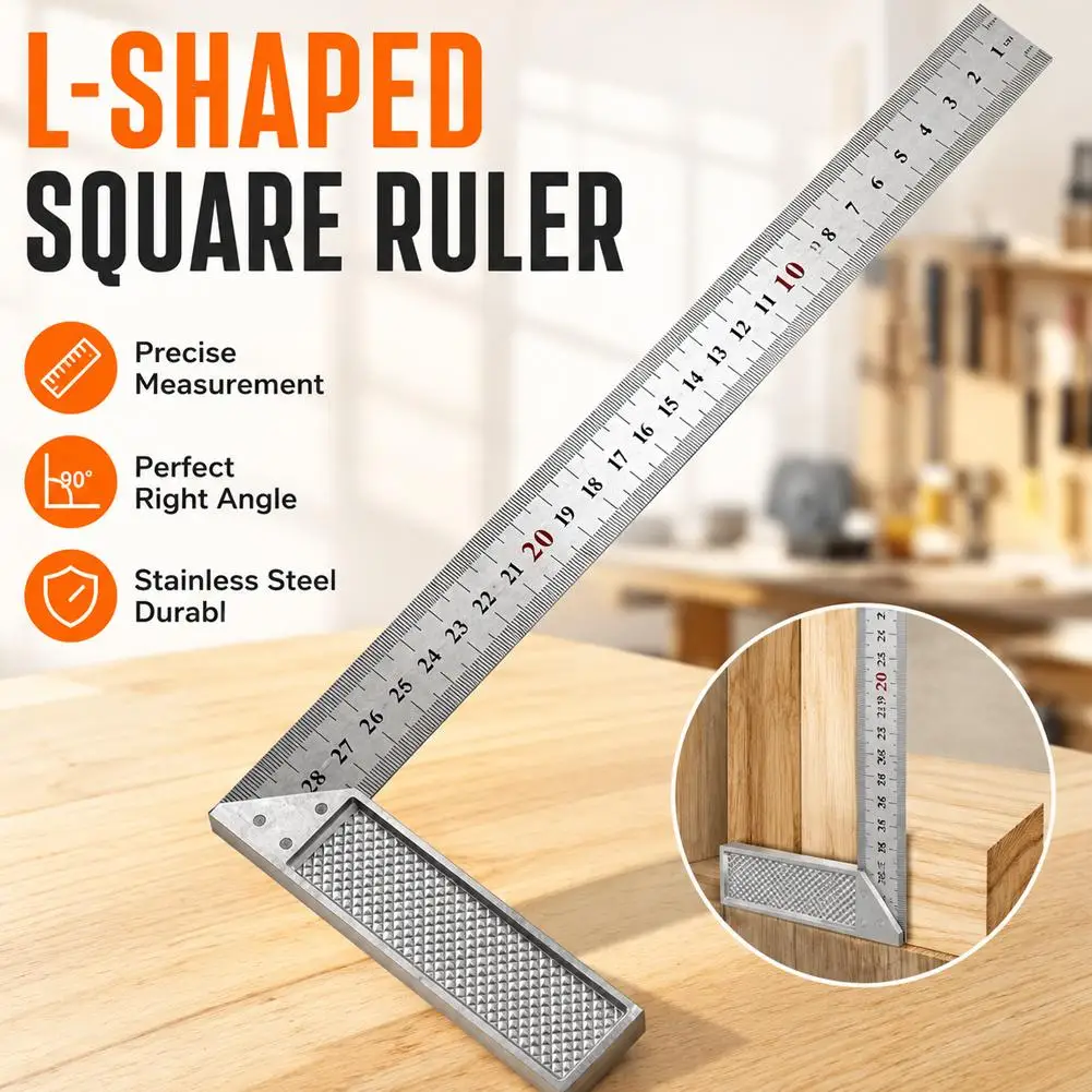 Aluminum Alloy Measuring Angle Square Ruler Woodworking Wood Measurement Tool 90 Turning Tool Gauge