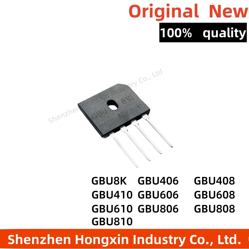 

10 pieces of GBU8K GBU406/408/410/606/608/610/806/808/810 rectifier bridge flat bridge stack